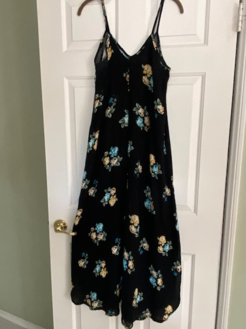 Final touch black floral dress